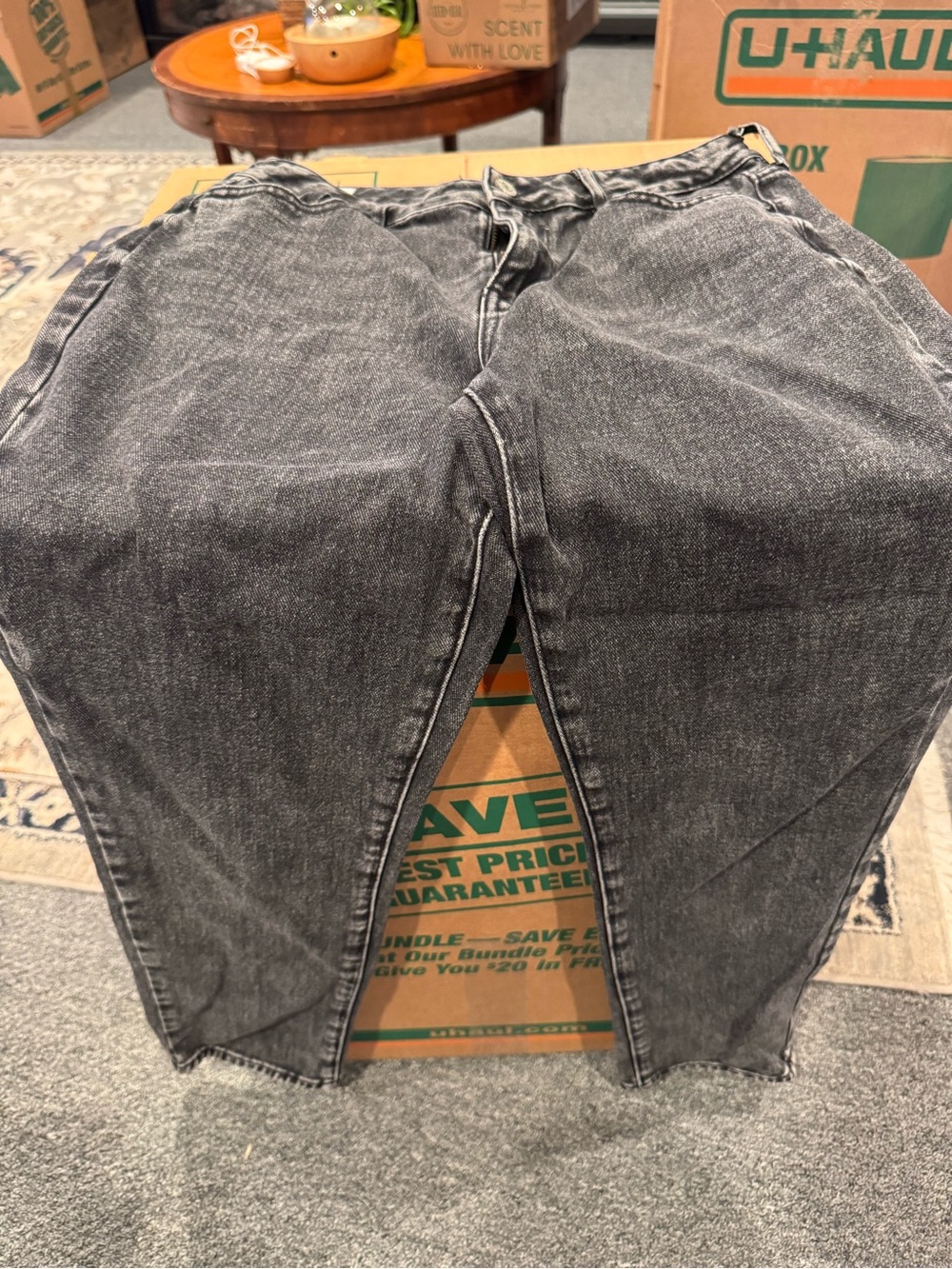PacSun Women's Washed Black Boyfriend Jeans
